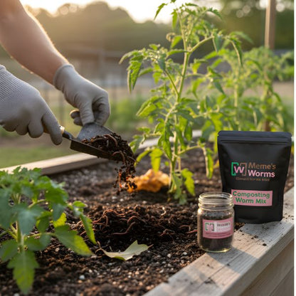 Composting Worm Mix – Red Wigglers & European Nightcrawlers (SC)